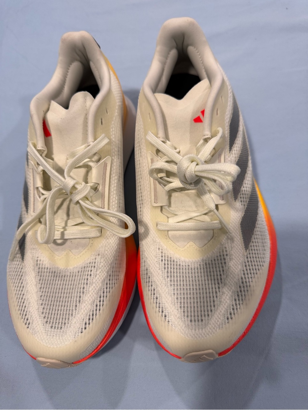 adidas White Adizero SL running shoes men size 8.5 white orange EU 40